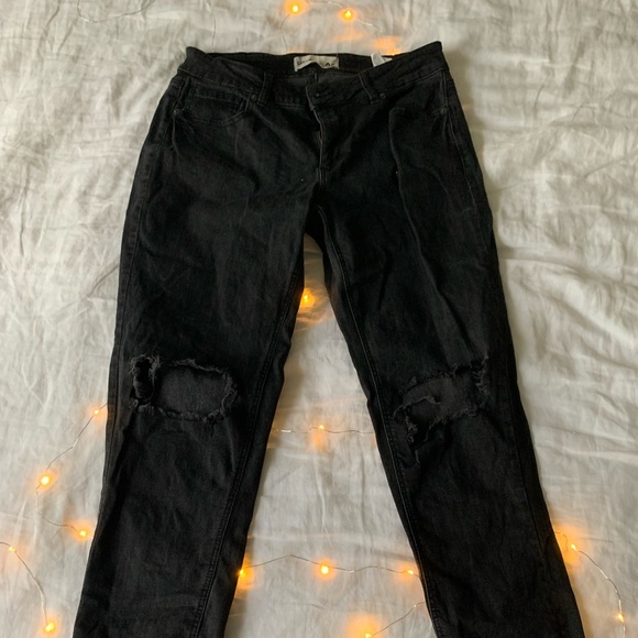 Garage Black Distressed Jeans - Picture 1 of 3